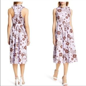 Kate Spade floral belted midi dress, size 4